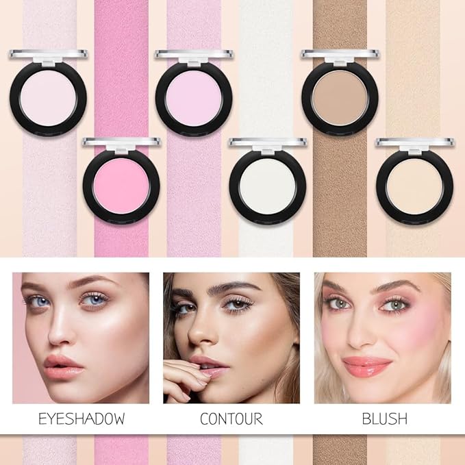 Monochrome Matte Eyeshadow Makeup Palette,Highly Pigmented Moonlight White Eyeshadow Palette,Matte Pressed Powder Eye shadow Makeup,Single Vegan Eye Shadow,Daily Evening Women Girls Eyeshadow Gift 04