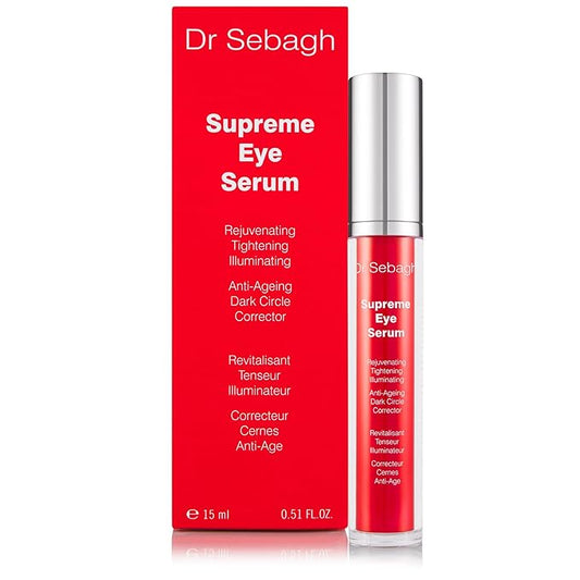Dr Sebagh Supreme Eye Serum (0.5 fl oz) - Advanced Roll-On Formula - Designed to Aid Smoother Younger & Firmer-Looking Skin - Helps Reduce Puffiness Circles Fine Lines & Wrinkles - Boosts Elasticity