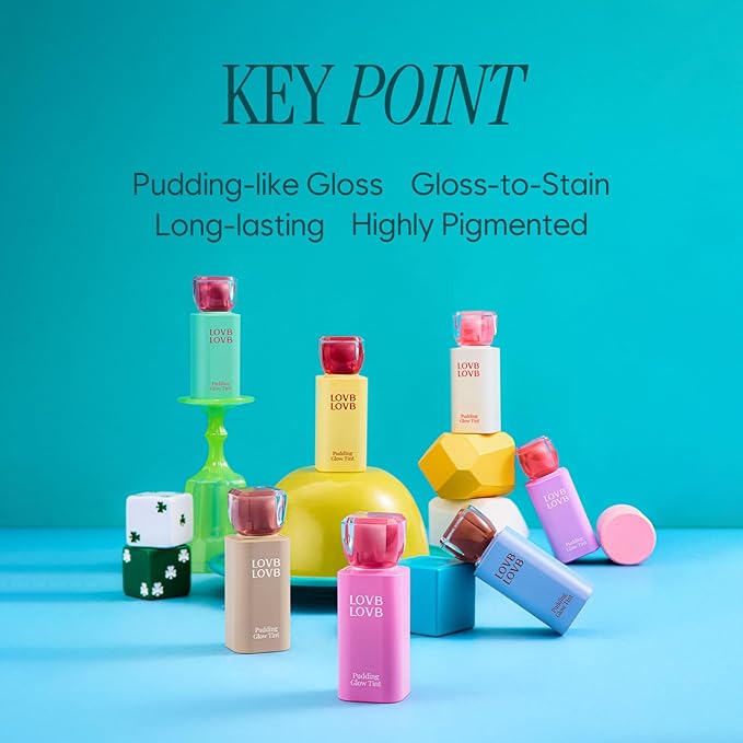 Pudding Glow Korean Lip Tint | Natural Lip Stain | Gloss to Stain | Long-Lasting & Non-Sticky | Lightweight Lip Tint 0.14 oz. (06 COCO HAZEL)