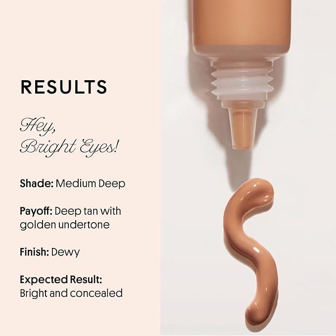 Winky Lux Peeper Perfect Under Eye Concealer, Makeup & Brightener, Full Coverage Concealer for Dark Circles, Color Corrector & Eye Primer, Collagen & Hyaluronic Acid (Deep)