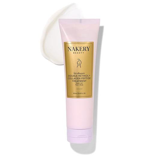 Nakery Beauty Retinol Cream with Collagen and Hyaluronic Acid, Anti Aging Moisturizer for Wrinkles, Face Treatment for All Skin Types, Day and Night Formula for Women