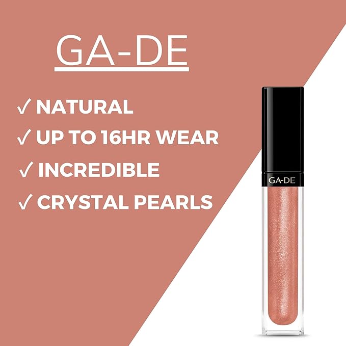 GA-DE Crystal Lights Lip Gloss, 508 - Enriched with Light-Reflecting Crystal Pearls - Smooth, Silky, Rich Color - Moisturizes and Adds Shine - 0.2 oz