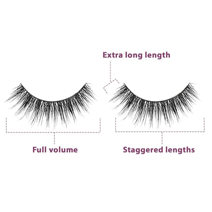 Ardell Double Up 207 False Eyelashes, Black - Dramatic Volume, Strip Lashes for Full & Thick Lashes, 4 Pack