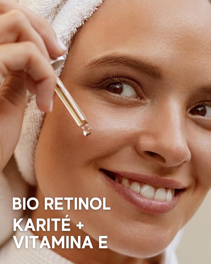 Bio-Retinol Face Serum – Anti-Aging Facial Serum with Shea Butter & Vitamin E – Retinol Alternative for Wrinkles, Firmness & Skin Renewal – 1 Fl Oz