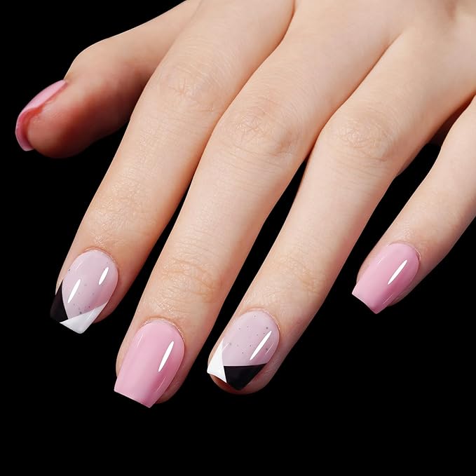 AILLSA Extra Short Coffin Nail Tips 450PCS Full Cover Acrylic Gel Clear Nail Tips Double-sided Matte Pre-Shaped Press on False Nail Tips for Nail Extension Fake Nails Manicure 15 Sizes