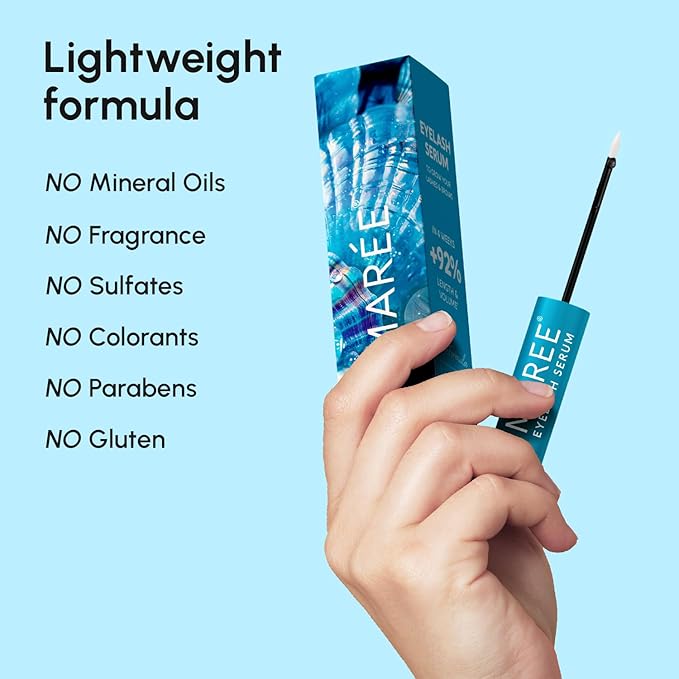 MAREE Eyelash Serum To Grow Lashes & Brows 2 Pack - Eye Lash Serum for Eyelash Growth Without Prostaglandin - Rapid Enhancing Lash Growth Eyebrow Boost Oil - Sérum De Pestañas Suero Para Pestañas