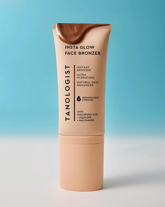 Tanologist Insta Glow Face Bronzer, Illuminating Cream Bronzer For Instant Radiant Glow, Lightweight, Blendable Formula For All Skin Tones, Vegan, 2.02 fl. oz/60 ml Tube