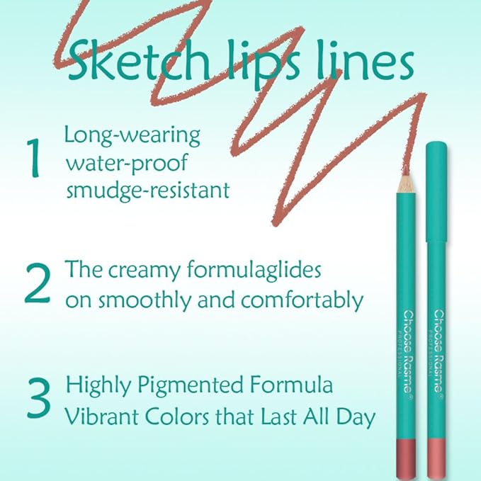 6 Pcs Ultra Silky Lip Liner Lipstick Pencils Set for Shaping & Sculpting Lips, Creamy Matte Velvet Pigmented Crayon (6Pcs-Matte Creamy Smoothly-A, Pack of 1)