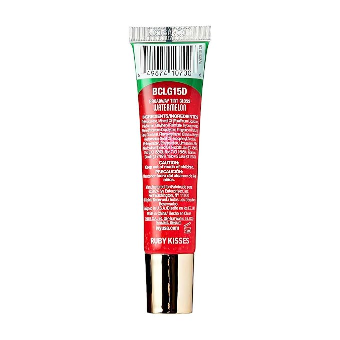 Ruby Kisses Broadway Vita-Lip Tinted Lip Gloss (9 Pack) Ultra-Hydrating, Nourishing, Soothing Formula with Vitamins, High-Shine Non-Sticky Lip Balm with Rosehip+Coconut Oil, Pink, Red & Brown Shades