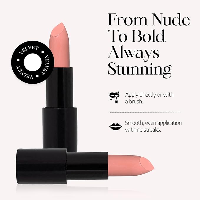 Radiant Professional Advanced Care Lipstick - Ultra Nourishing, Moisturizing Long Lasting Matte Lipstick With Vitamin E- UVA UVB Filters - VELVET (25 DARK WINE)