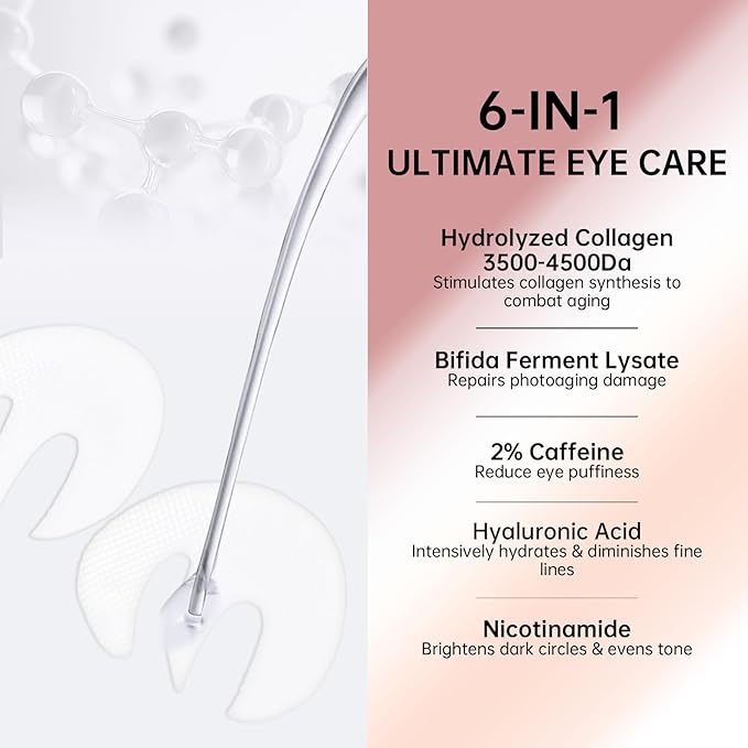 Novoy 7 Pairs Bio-Collagen Real Deep Eye Patches - 6-in-1 Retinol Overnight Eye Patches for Dark Circles, Puffiness & Wrinkles | 2% Caffeine+Hyaluronic+Niacinamide, Korean Popular Eye Mask - Lavender
