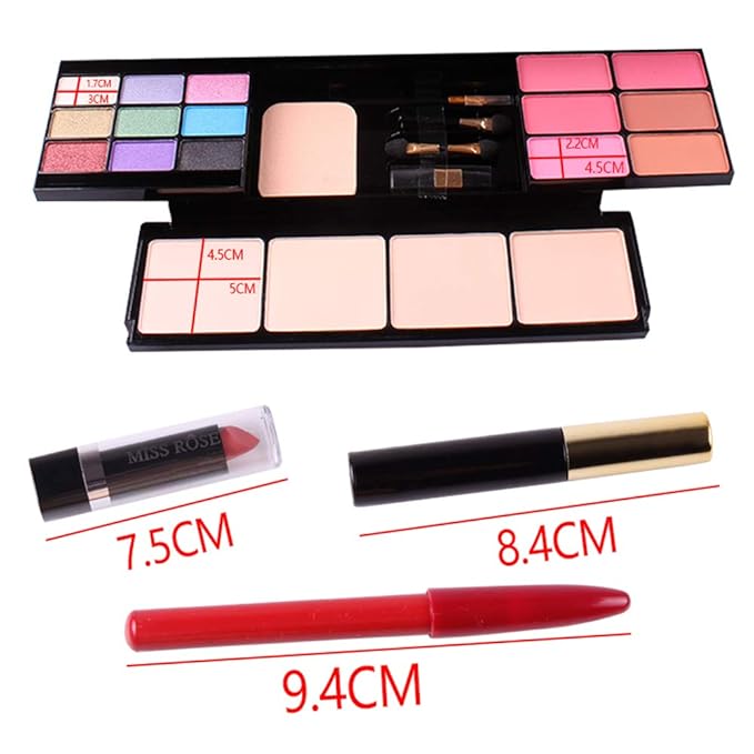 Professional 39 Colors Eyeshadow Palette All-in-one Cosmetic Makeup Gift Set including Matte Shimmer Highly Pigmented Eye Shadows, Blush, Pressed Powder and Lipstick