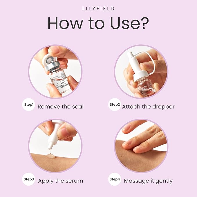 LILYFIELD Stem Cell Solution 50ml (5ml x 10 Ampoules) – Hydrating Hyaluronic Acid Serum with Stem Cells, Peptides & Vitamin C | Korean Skincare for Moisturized, Smoother-Looking Skin, All Skin Types