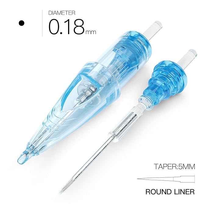 WJX Tattoo Cartridges 20Pcs Disposable Needles Round Liner 0401RL