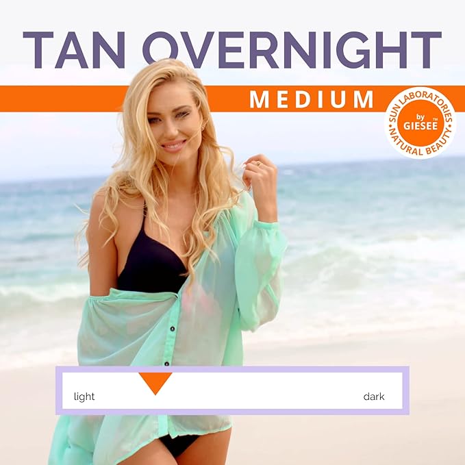 Spray Tan Solution (Medium) Airbrush Tanning Micro Mist (32oz) for Self Tanning Natural Sunless Solution, Body and Face for Bronzing and Golden Tan (Packaging May Very)