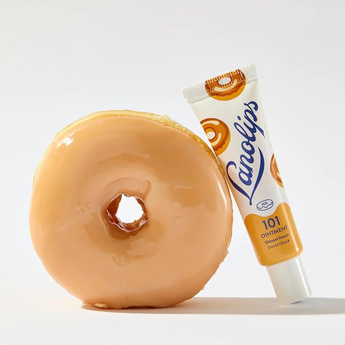 Lanolips 101 Ointment - Lanolin Lip Balm for Smooth, Hydrated & Healthy Lips - Multipurpose Lip Ointment with Lanolin Oil for Dry Lips, Cuticles & More - Glazed Donut (0.52 oz)