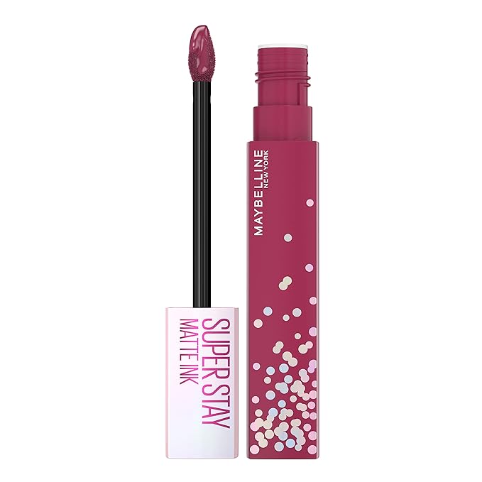 MAYBELLINE New York Super Stay Matte Ink Liquid Lipstick, Transfer Proof, Long Lasting, Limited Edition Birthday Cake Scented Shades, Party Goer, 0.17 Fl Oz