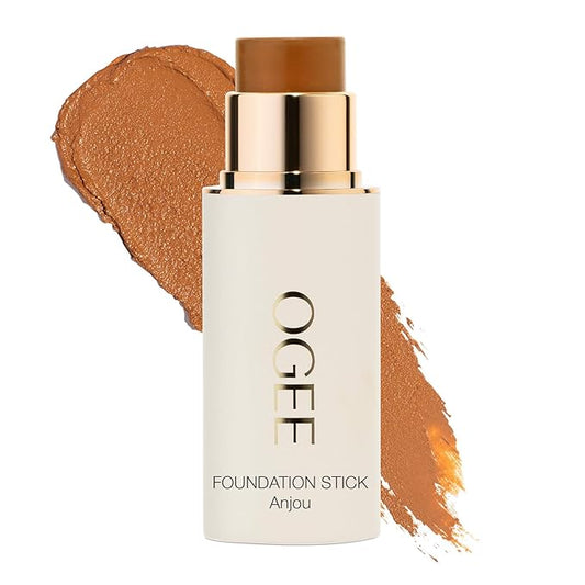 Ogee Sculpted Complexion Foundation Stick (Anjou 11.5N - Deep Beige, Golden Undertones) Full Coverage Foundation Makeup - Instantly Balance & Even Complexion - 70% Organic Ingredients