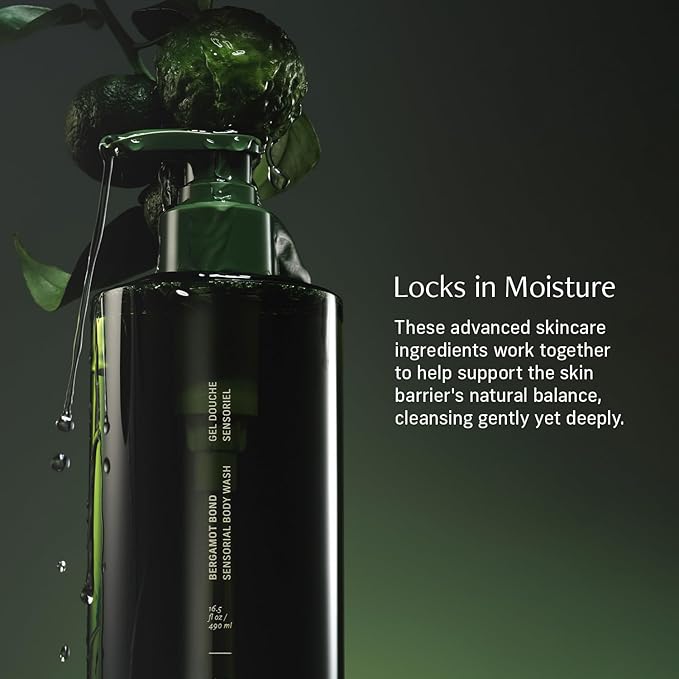 CYKLAR Sensorial Body Wash. Bergamot Bond Hydrating Cleanser with Moisture Locking Multi-Oil Complex, Sodium PCA and Glycerin. Nourishing Shower Gel for Women and Men, 16.5 Fl Oz Luxury Bodywash