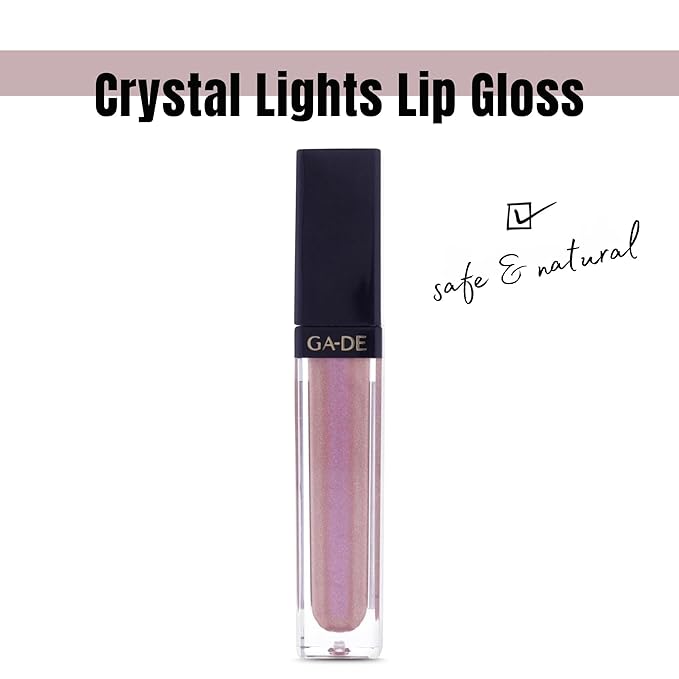 GA-DE Crystal Lights Lip Gloss, 805 - Enriched with Light-Reflecting Crystal Pearls - Smooth Silky, Rich Color - Moisturizes and Adds Shine - 0.2 oz