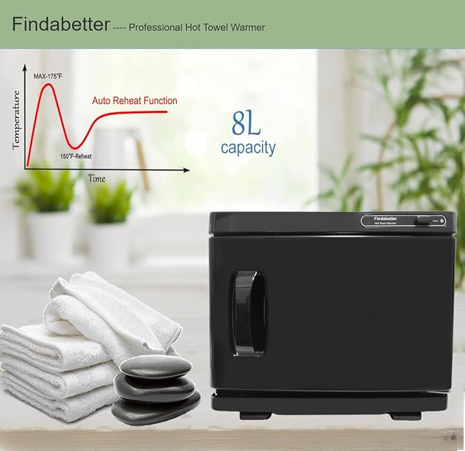 Hot Towel Warmer, Professional Towel Warmer, Hot Towel Cabinet with 8L Capacity, Professional Towel Warmer Cabinet for Facial Towels, Middle Towel Warmer for Salon and SPA Use