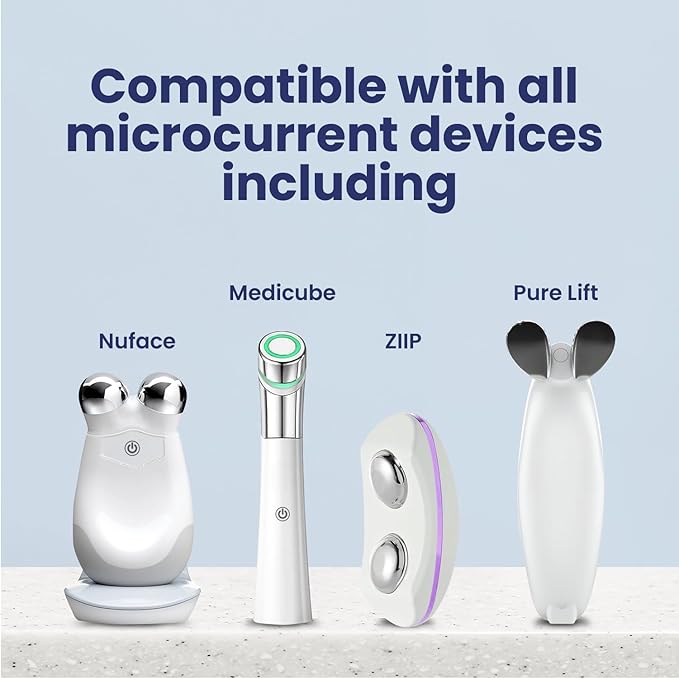 10oz Conductive Gel For Microcurrent Devices - Collagen Peptides & Hyaluronic Acid Boost Skin Radiance - Locks in Moisture for 24 Hours