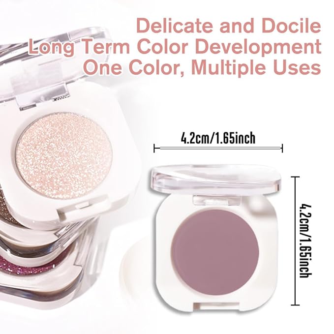 Mauve Taupe Matte Single Eyeshadow, Lightweight Blendable Mini Eye Shadow for Older Women, Monochrome Eyeshadow Palette Makeup Pigmented Waterproof, Vegan & Cruelty-Free, 25