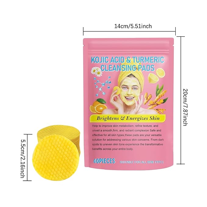 Turmeric kojic acid cleansing pads,
