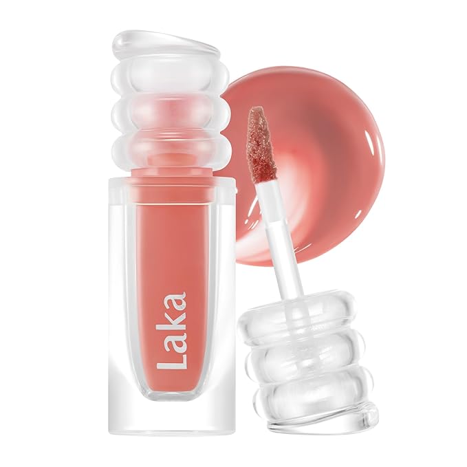 Laka Maxi Glayer Tint 3.8g/0.13oz., Glass Layer of Gloss, Ultra Glow & Vivid Layerable Pigments, High Shine Lip Oil, K-Beauty (#602 Bunny)
