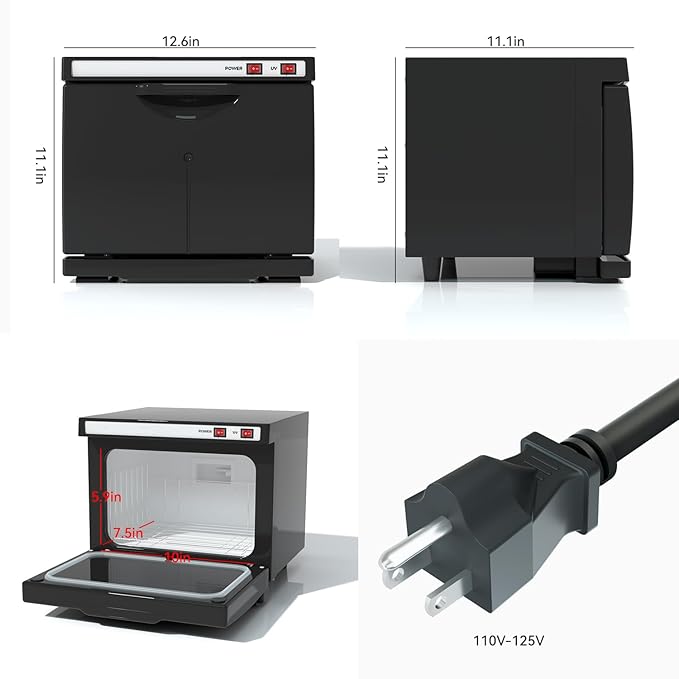 Hot Towel Warmer for Spa, 9L Small Professional Mini Towel Warmer Cabinet for Facial, Esthetician Towel Heater for Beauty&Salon(9L-Black)