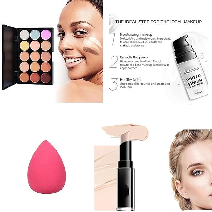 Makeup Sets Teens Makeup Kit for Women Full Kit Make up Kit Makeup Kits for Women Gift Eyeshadow Palette Concealer Palette Lipgloss Foundation Liquid Concealer Makeup Brushes Makeup Powder