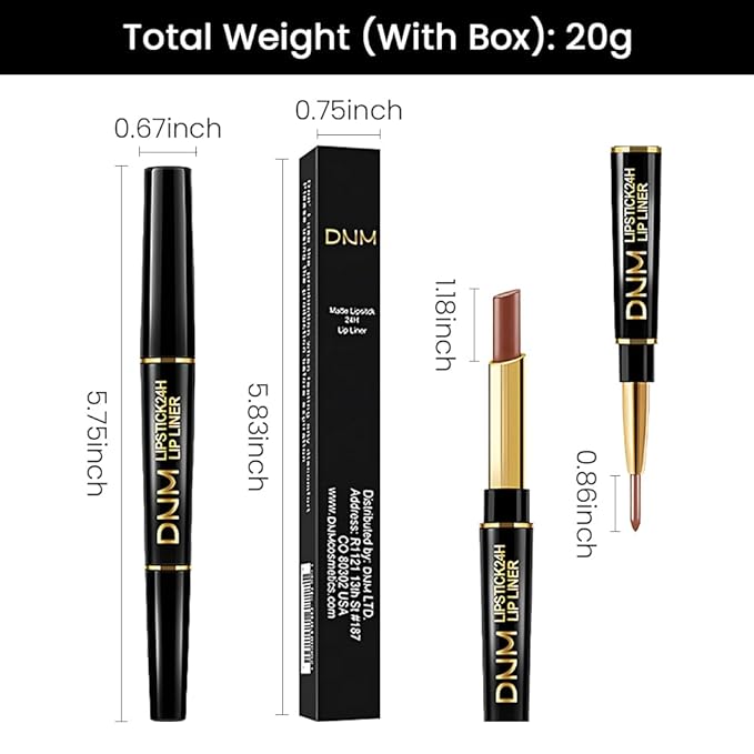 2-in-1Nude Brown Lip Liner & Lipstick Set Kit for Women, Matte Lips Kit with Lip Liner Lip Stains Long Lasting Waterproof 24 Hour Lipstick and Lip Liners Combo Lipliners Pencil Set 37