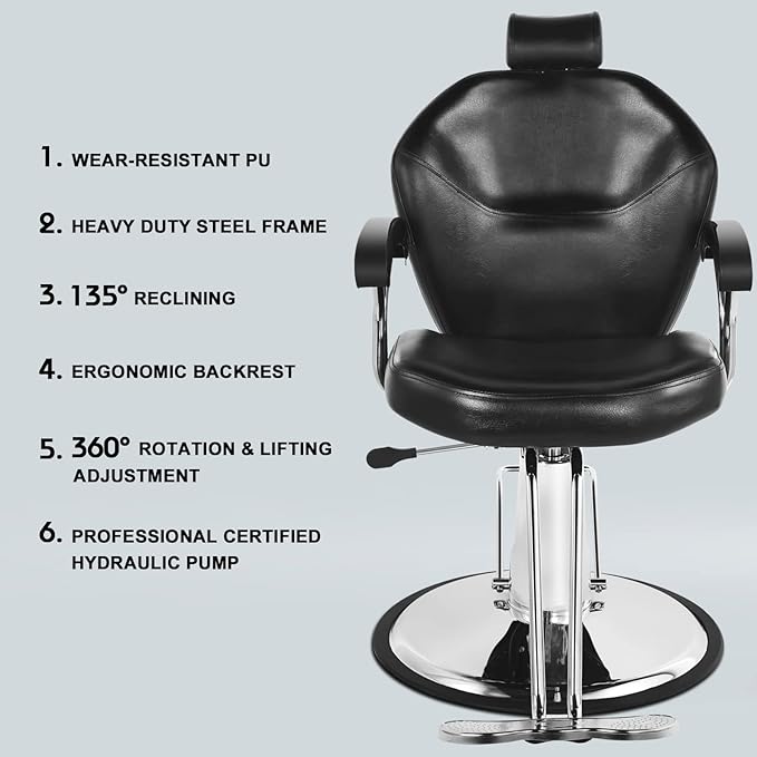 Artist hand Hair Stylist All Purpose Barber Chair for Barbershop Salon Chair