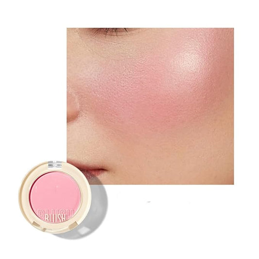 Shiny Blush 12 Color Cream High-Pigmented Buildable Face Blush Long-Lasting Natural Look Face Blush for Cheeks (Color 01)