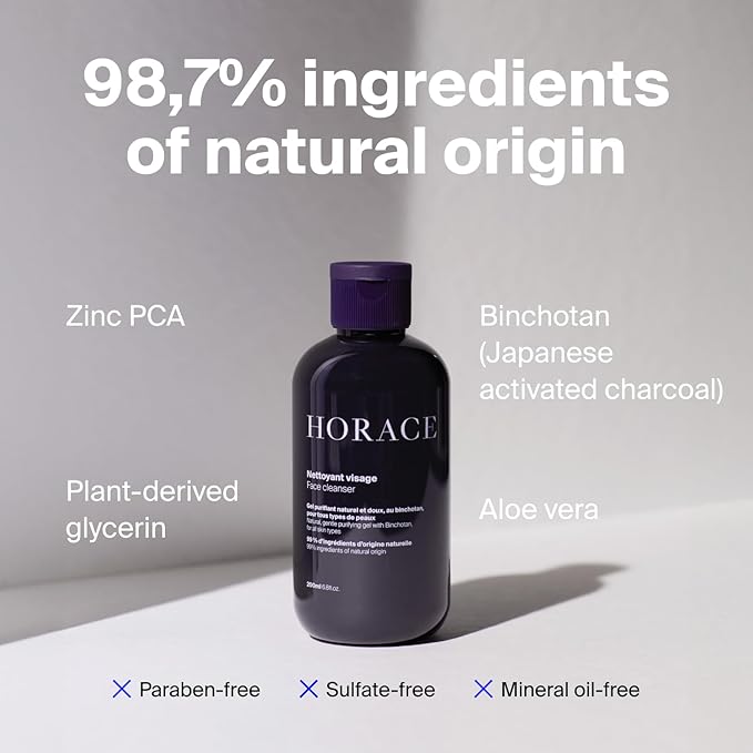 HORACE Gift Set with Purifying Face Cleanser, Gentle Face Scrub, and Mattifying Face Moisturizer - Skincare Set for Cleansing and Hydrating