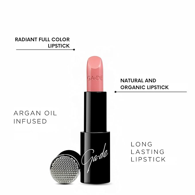 GA-DE Selfie Full Color Lipstick, 850 - Long Lasting High Pigment Lipstick with Argan Oil - Creamy Radiant Shine and Hydrating Benefits - 0.14 oz