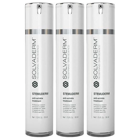 Stemuderm Face & Eye Cream - Anti Aging Skincare - Daily Moisturizer for Fine Lines, Wrinkles & Eyebags - Supports Production of Collagen & Elastin - Organic Stem Cell Complex - 1.7 oz (Pack of 3)