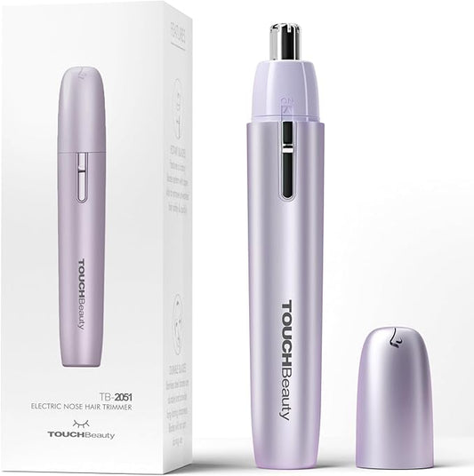 TOUCHBeauty Battery Powered Ear and Nose Hair Trimmer for Women, Portable Battery Powered Trimmer, Mini Painless Design for Sensitive Skin, Easy Clean & Travel Friendly