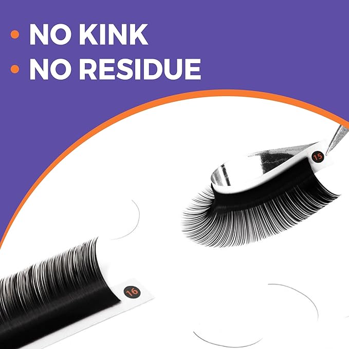 Eyesy Lash Cashmere Volume Eyelash Extensions Premium Individual Lashes - 0.07mm Thickness D Curl 15mm Single Length - Super Soft Matte Black Single Eyelash Easy to Fan for Professional Salon Use