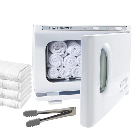 Hot Towel Warmer for Salon Beauty Bathroom Hot Towel Cabinet 2-in-1 Personal 8L Small Capacity owel Warmers Spa, Upgrade Fast Heating Towel Heater Towel Steamer (8L, White)…