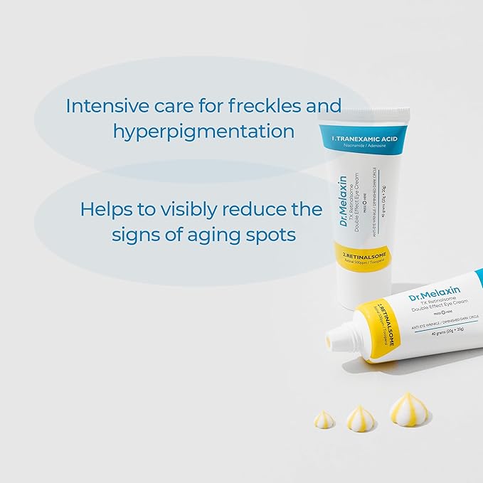 TX Retinalsome Eye Cream with Adenosine Niacinamide for Fine Lines, Wrinkles & Dark Spots | Daily Anti-Aging Under Eye Care | 40g - Korean Skincare