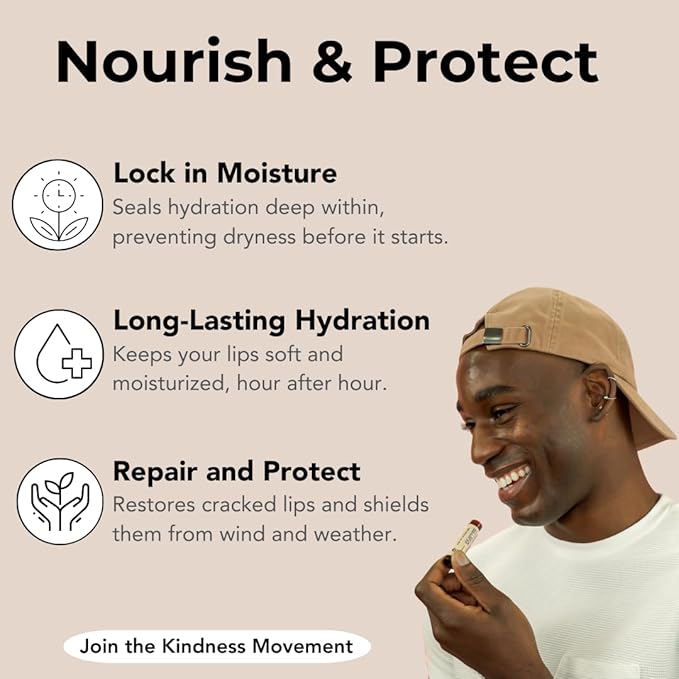 Kind Lips Sweet Mint Lip Balm 3-Pack - USDA Organic, Natural Chapstick Alternative for Dry Lips | Gluten-Free, Cruelty-Free