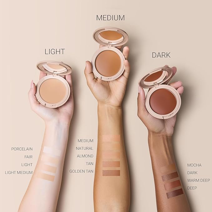 Foundation by No Makeup Makeup | Conceal & Correct with Long-Lasting, Buildable Formula & Lightweight Soft Finish | Cruelty-Free, Vegan, Fragrance-Free | Natural
