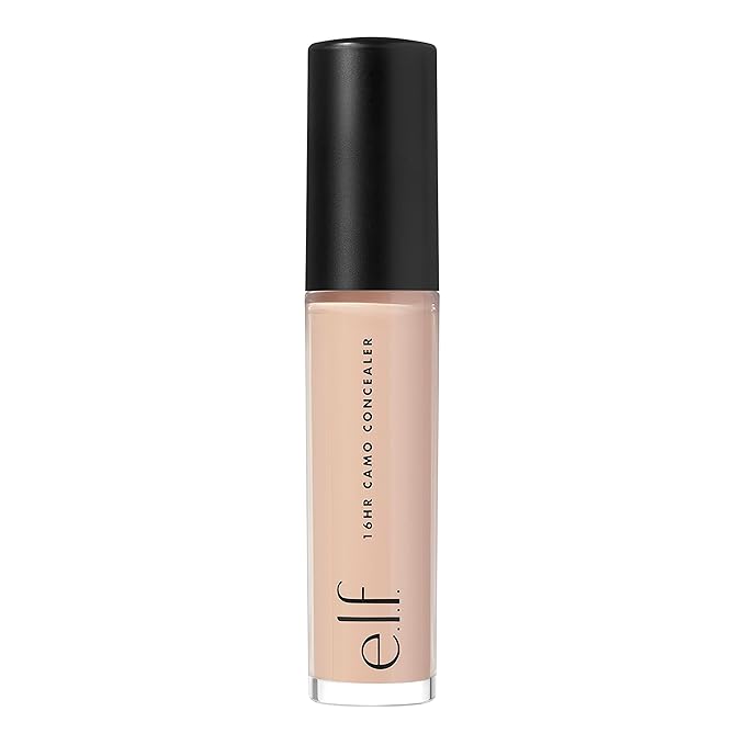 e.l.f. 16HR Camo Concealer, Full-Coverage, Highly-Pigmented Face Concealer With A Matte Finish, Crease-proof, Vegan & Cruelty-Free, Medium Golden