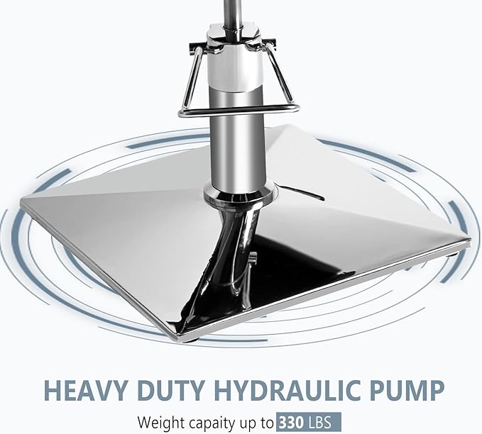 OmySalon Hydraulic Hair Salon Chair White for Stylist, Barber Chairs for Barbershop Heavy Duty, Modern Styling Hairdressing Chair, Beauty Spa Braiding Equipment