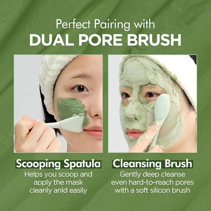 Holy Basil Bubble Deep Mask – Holy Basil & Carbonated Water for Cleansing Pores & Blackheads, Korean Clay to Bubble Wash-Off Pack (90g / 3.17 oz) (2P)