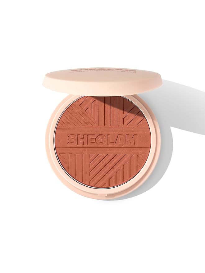 SHEGLAM Divine Flush Matte Blush Powder Highly Pigmented Non-Fading Long Lasting Glowing Lightweight Natural Blush Face Makeup-Good Vibes