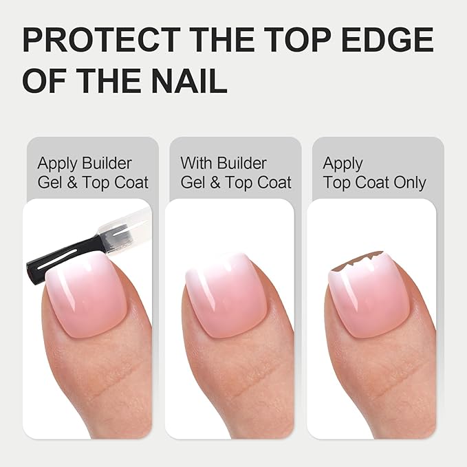 Vansiho Press on Toenails Short, Pink Ombre French Tips Toe Nail Press on Square for Women, Soft Gel Fake Toe Nails, Acrylic Nails Soak off Toenail Home DIY 15 Sizes