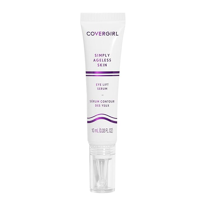 COVERGIRL Simply Ageless Skin Eye Lift Serum, Reduces Wrinkles, 1 Pack, 0.92 Oz ,Serum, Face Serum, Skin Tightening Serum, Anti-Wrinkle Serum, Tighter Skin, Instantly Youthful, Works Well With Makeup