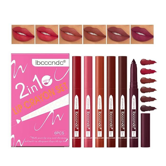 ibcccndc 6PCS Lip Liner and Lipstick